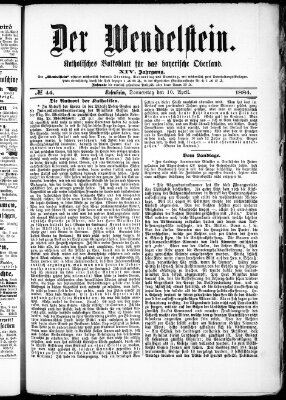 Wendelstein Donnerstag 10. April 1884