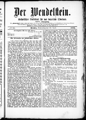 Wendelstein Donnerstag 24. April 1884