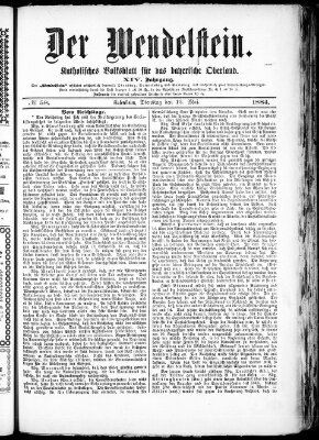 Wendelstein Dienstag 13. Mai 1884