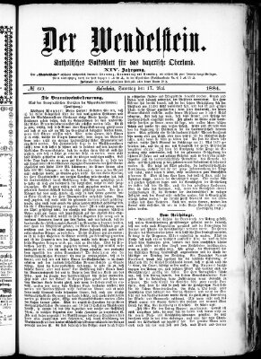 Wendelstein Samstag 17. Mai 1884