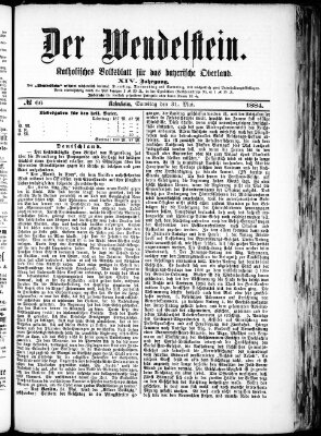 Wendelstein Samstag 31. Mai 1884