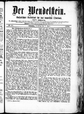 Wendelstein Samstag 7. Juni 1884