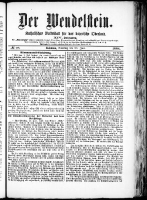 Wendelstein Samstag 28. Juni 1884