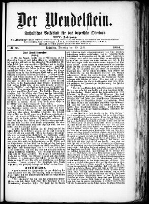 Wendelstein Dienstag 15. Juli 1884