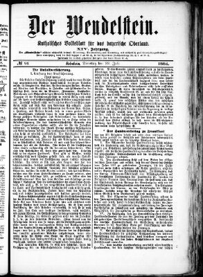 Wendelstein Dienstag 29. Juli 1884