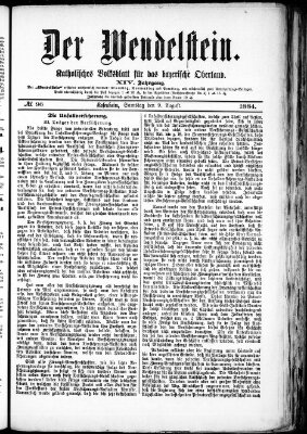 Wendelstein Samstag 9. August 1884