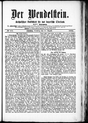 Wendelstein Samstag 30. August 1884