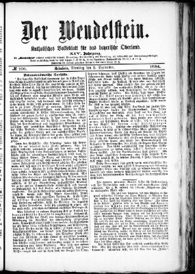 Wendelstein Dienstag 2. September 1884