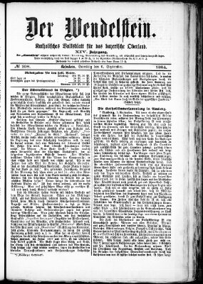 Wendelstein Samstag 6. September 1884