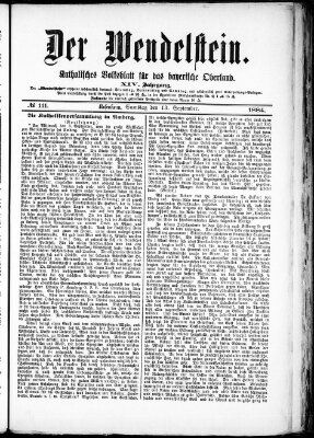 Wendelstein Samstag 13. September 1884