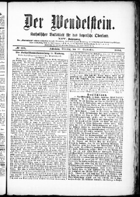 Wendelstein Dienstag 30. September 1884