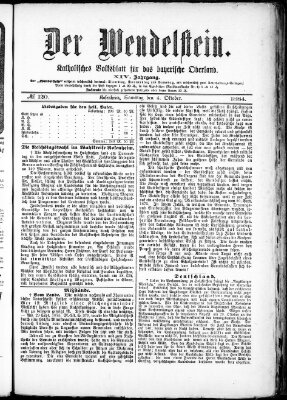 Wendelstein Samstag 4. Oktober 1884