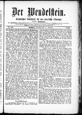 Wendelstein Dienstag 14. Oktober 1884