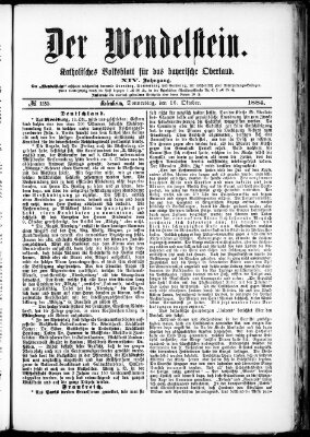 Wendelstein Donnerstag 16. Oktober 1884