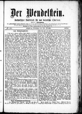 Wendelstein Dienstag 21. Oktober 1884