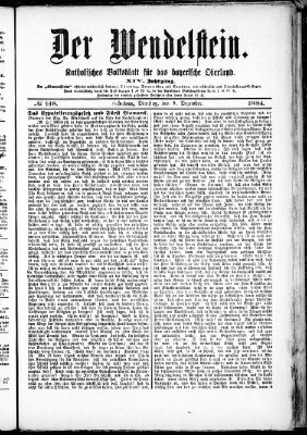 Wendelstein Dienstag 9. Dezember 1884