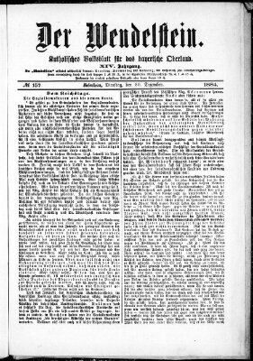 Wendelstein Dienstag 30. Dezember 1884