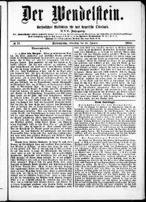 Wendelstein Dienstag 26. Januar 1886