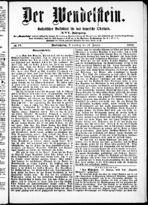 Wendelstein Donnerstag 28. Januar 1886