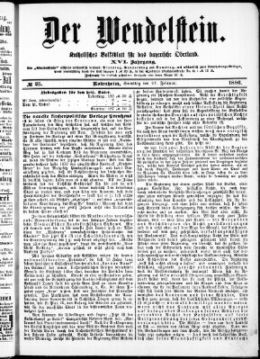 Wendelstein Samstag 27. Februar 1886