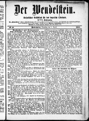 Wendelstein Samstag 3. April 1886