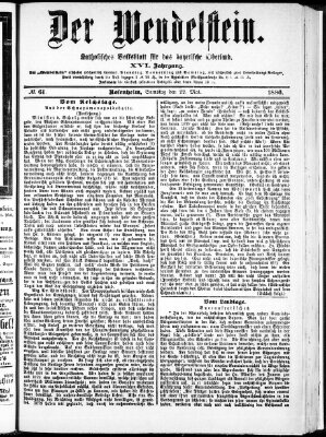 Wendelstein Samstag 22. Mai 1886