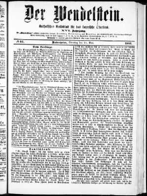 Wendelstein Dienstag 25. Mai 1886