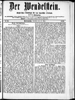 Wendelstein Samstag 29. Mai 1886