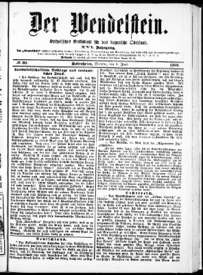 Wendelstein Dienstag 8. Juni 1886