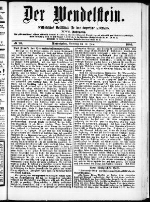 Wendelstein Samstag 12. Juni 1886