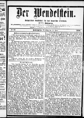 Wendelstein Samstag 19. Juni 1886