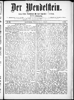 Wendelstein Dienstag 10. August 1886