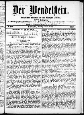 Wendelstein Samstag 28. August 1886