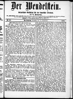 Wendelstein Samstag 18. September 1886