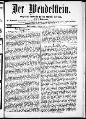 Wendelstein Dienstag 21. September 1886