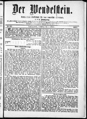 Wendelstein Samstag 2. Oktober 1886