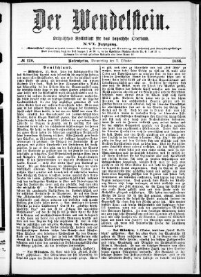 Wendelstein Donnerstag 7. Oktober 1886