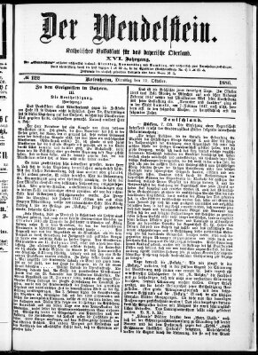 Wendelstein Dienstag 12. Oktober 1886