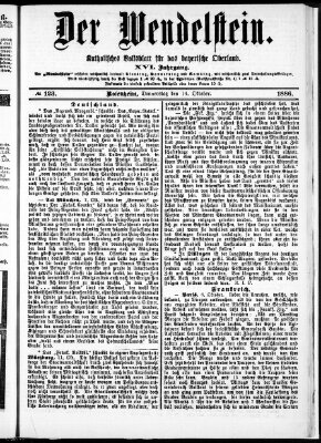 Wendelstein Donnerstag 14. Oktober 1886