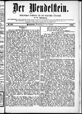 Wendelstein Donnerstag 28. Oktober 1886