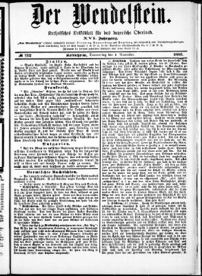 Wendelstein Donnerstag 4. November 1886