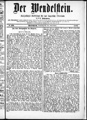 Wendelstein Samstag 20. November 1886