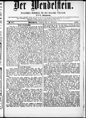 Wendelstein Montag 22. November 1886