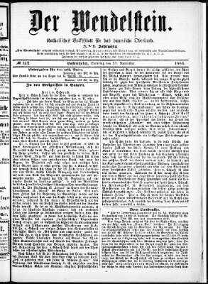 Wendelstein Samstag 27. November 1886