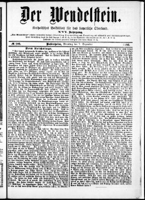 Wendelstein Dienstag 7. Dezember 1886