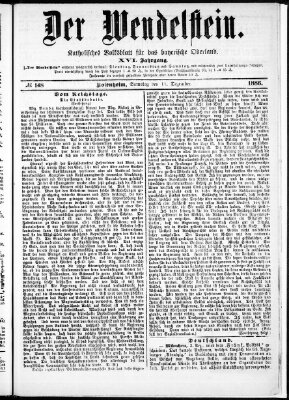 Wendelstein Samstag 11. Dezember 1886