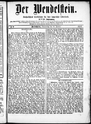 Wendelstein Donnerstag 13. Januar 1887