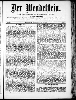 Wendelstein Dienstag 25. Januar 1887