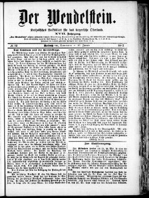 Wendelstein Donnerstag 27. Januar 1887