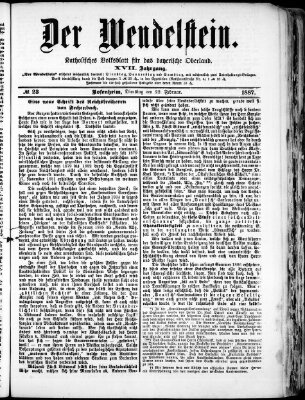 Wendelstein Dienstag 22. Februar 1887